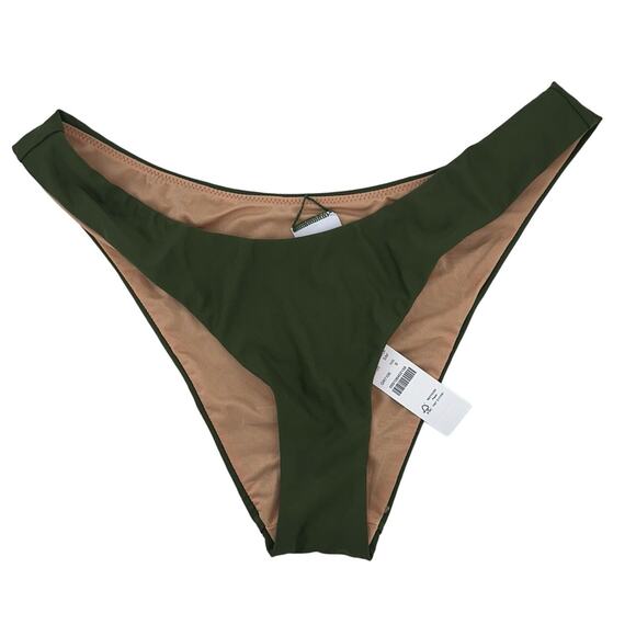 J. Crew Curved Waist cheeky Bikini Bottom Light Green Size S NWT - Picture 1 of 3